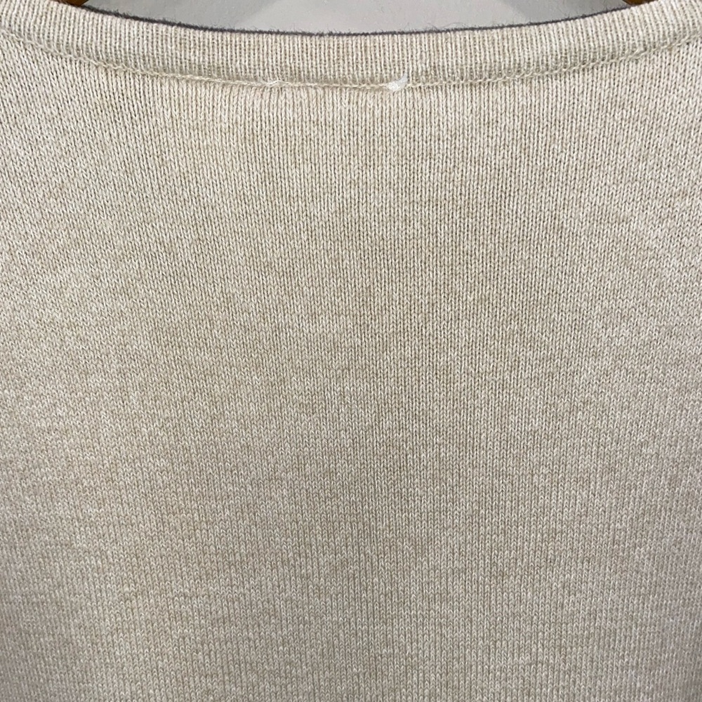 Emma James Beige White Floral Button Accents Knit Cardigan Sweater Women’s M - Picture 4 of 4